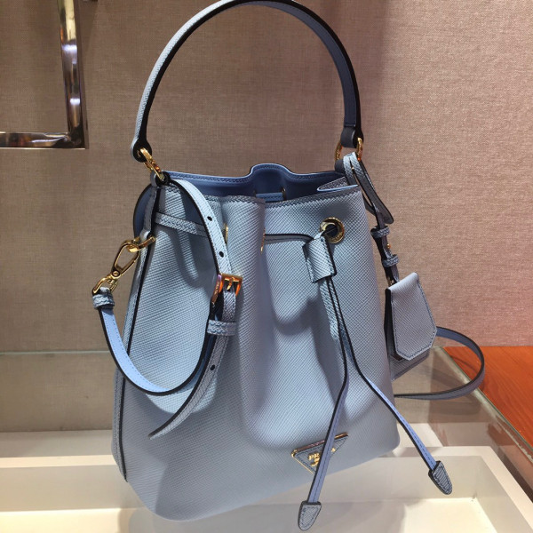Pra*a saffiano leather bucket bag