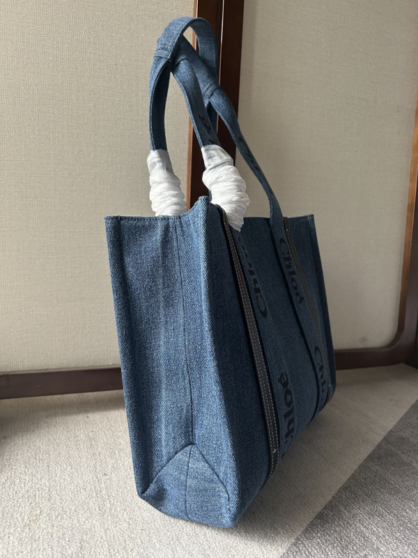 CHLOÉ LARGE woody tote bag-37×26×12