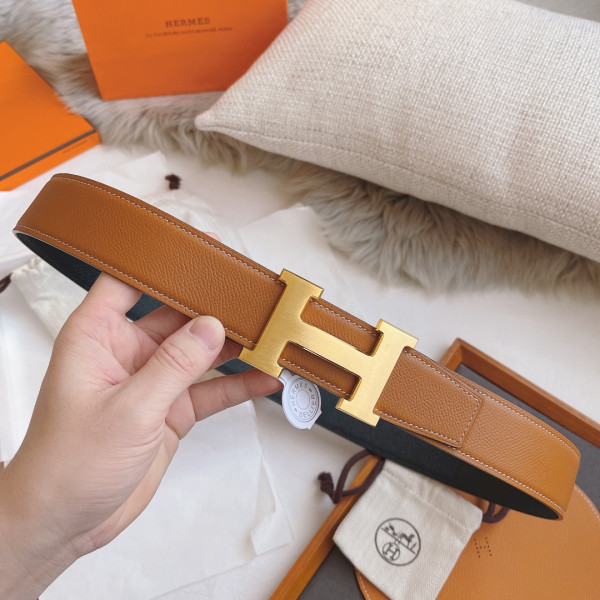 H**mes belt-silver/gold