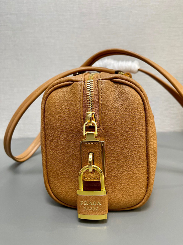 Pra*a re-nylon medium top-handle bag with padlock