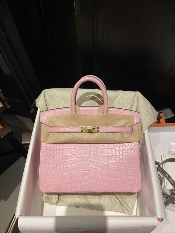 H**mes birkin 25cm crocodile leather