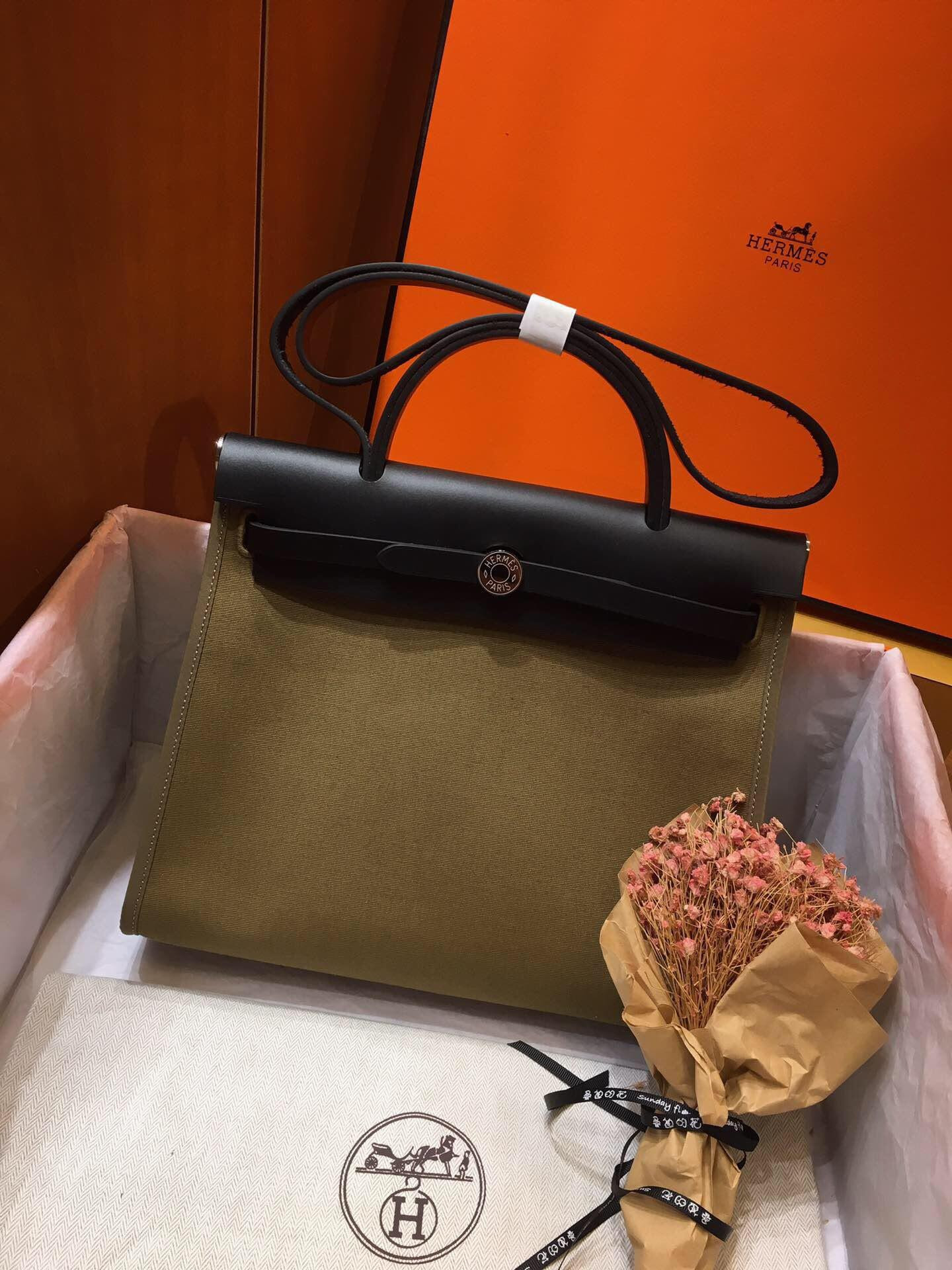 H**mes herbag 31cm all handmade